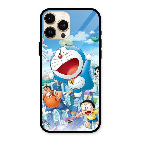 Doremon Flying Glass Back Case for iPhone 13 Pro Max
