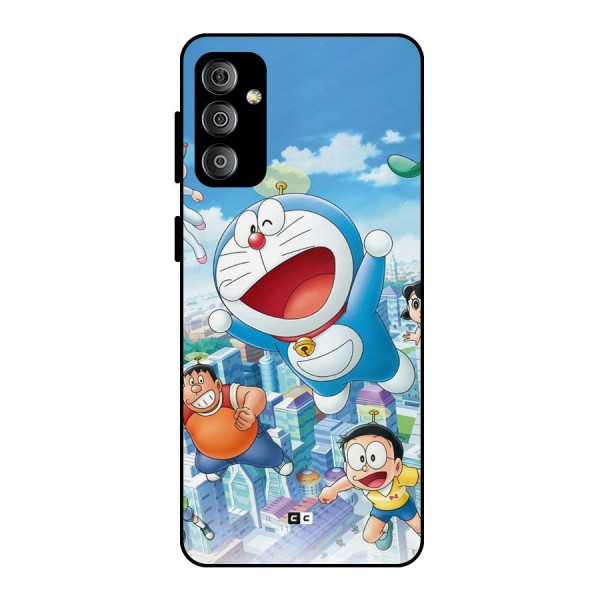 Doremon Flying Metal Back Case for Galaxy F23