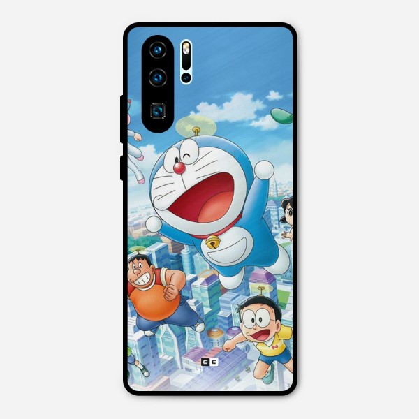 Doremon Flying Metal Back Case for Huawei P30 Pro