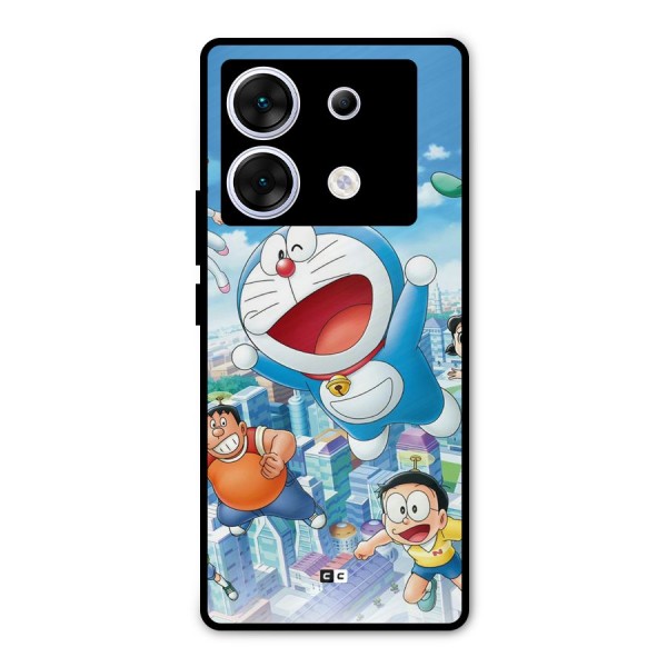 Doremon Flying Metal Back Case for Infinix Zero 30 5G