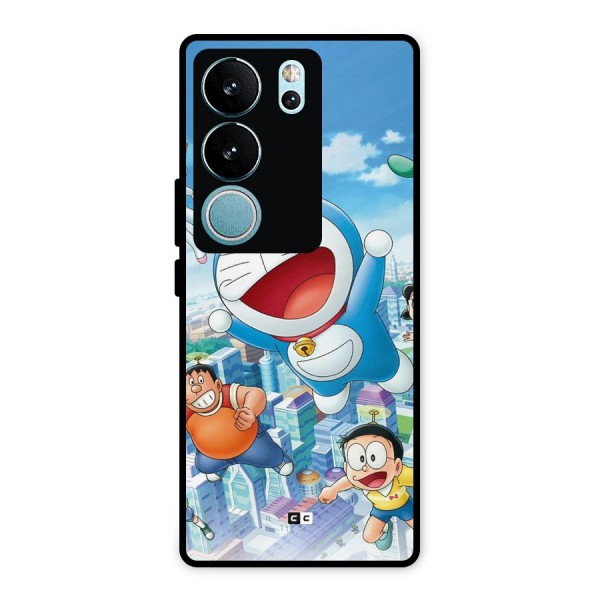 Doremon Flying Metal Back Case for Vivo V29