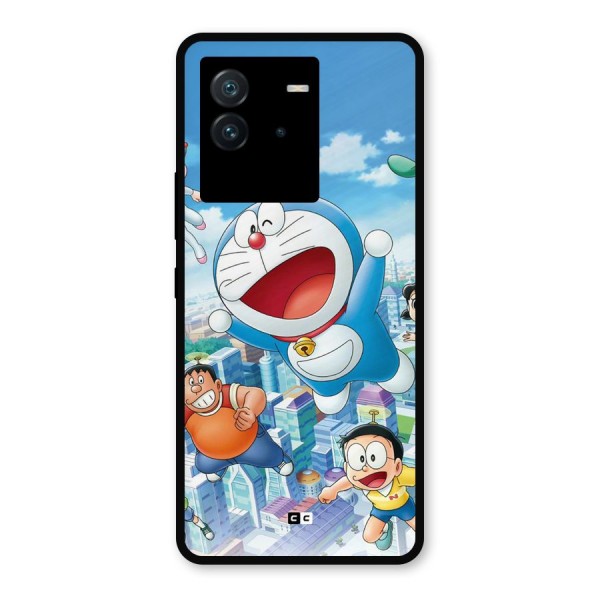 Doremon Flying Metal Back Case for iQOO Neo 6 5G