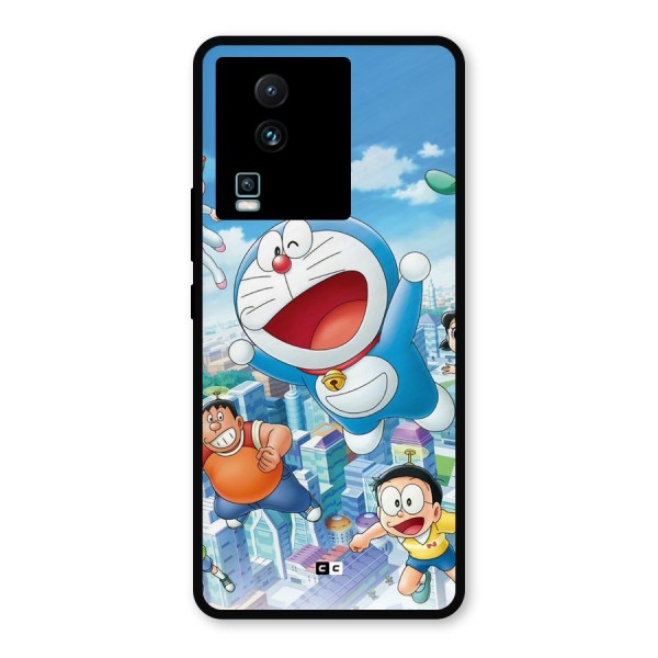 Doremon Flying Metal Back Case for iQOO Neo 7