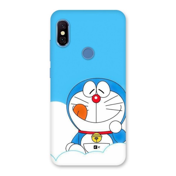 Doremon On Clouds Back Case for Redmi Note 6 Pro