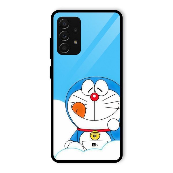 Doremon On Clouds Glass Back Case for Galaxy A53 5G