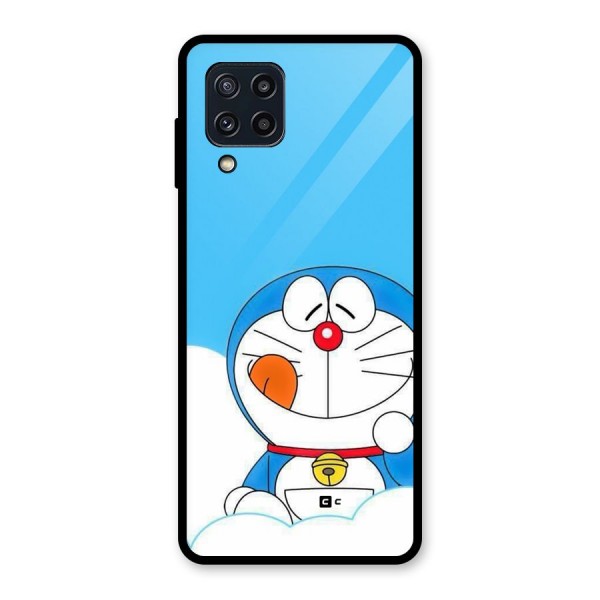 Doremon On Clouds Glass Back Case for Galaxy M32