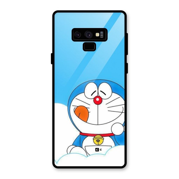 Doremon On Clouds Glass Back Case for Galaxy Note 9