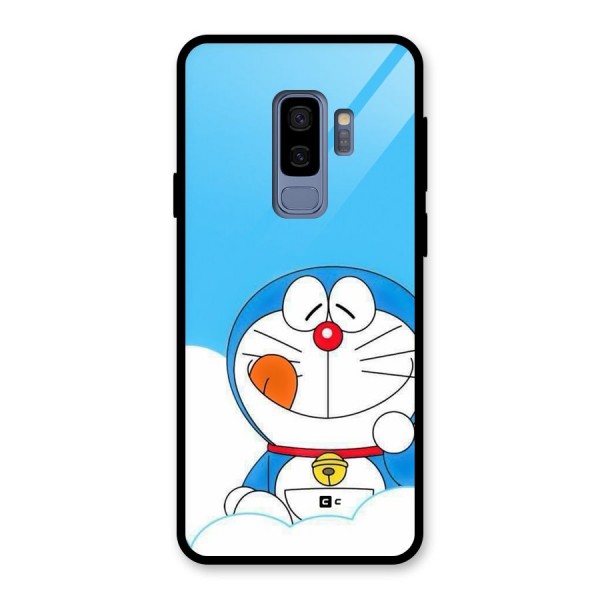 Doremon On Clouds Glass Back Case for Galaxy S9 Plus