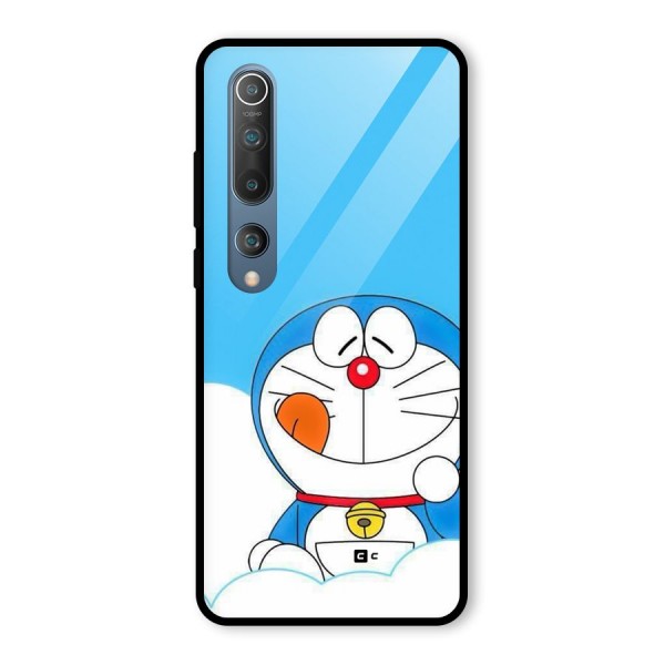Doremon On Clouds Glass Back Case for Mi 10
