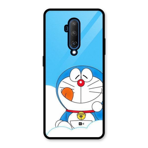 Doremon On Clouds Glass Back Case for OnePlus 7T Pro