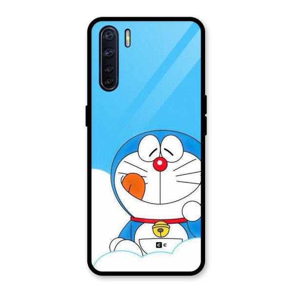 Doremon On Clouds Glass Back Case for Oppo F15