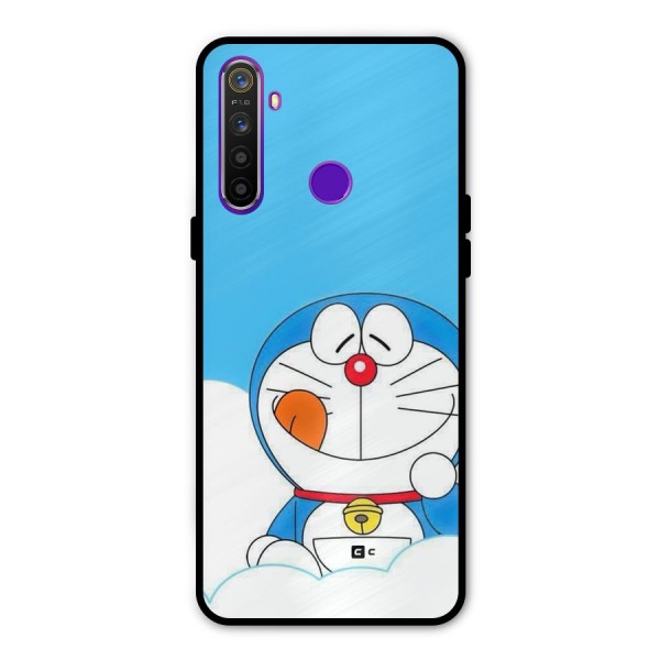 Doremon On Clouds Glass Back Case for Realme 5s