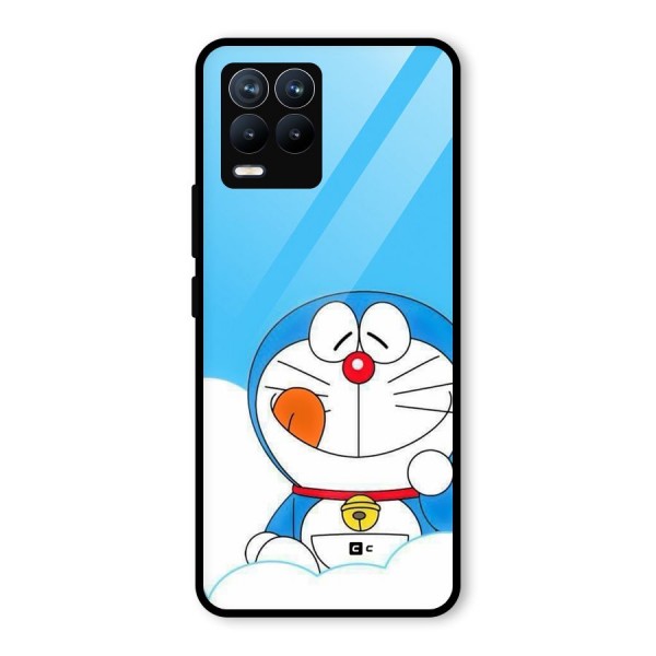 Doremon On Clouds Glass Back Case for Realme 8 Pro
