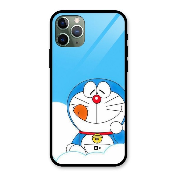 Doremon On Clouds Glass Back Case for iPhone 11 Pro