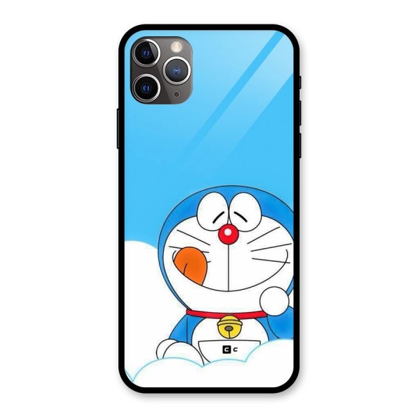 Doremon On Clouds Glass Back Case for iPhone 11 Pro Max