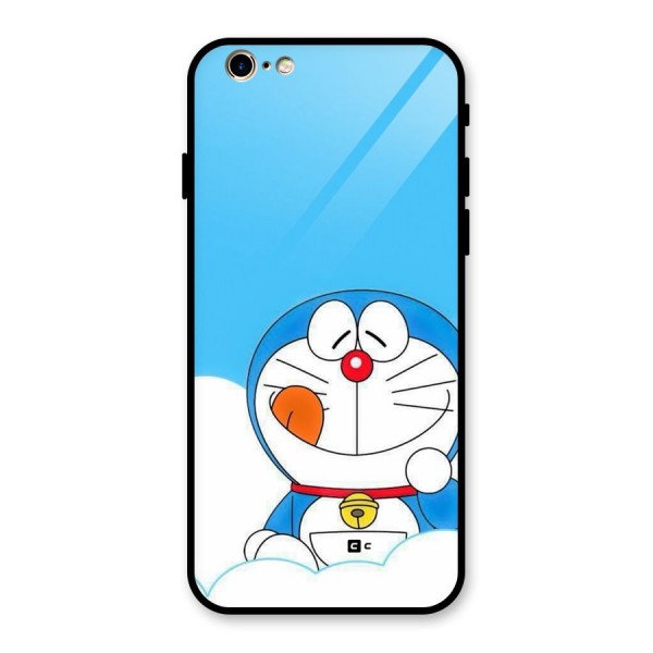 Doremon On Clouds Glass Back Case for iPhone 6 6S