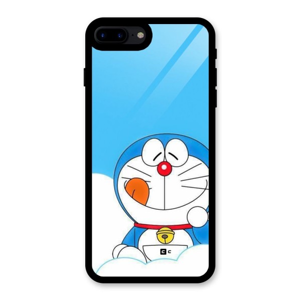 Doremon On Clouds Glass Back Case for iPhone 7 Plus