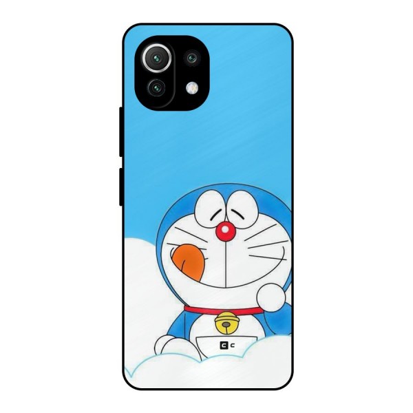 Doremon On Clouds Metal Back Case for Mi 11 Lite