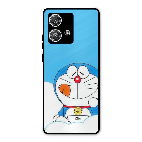 Doremon On Clouds Metal Back Case for Motorola Edge 40 Neo
