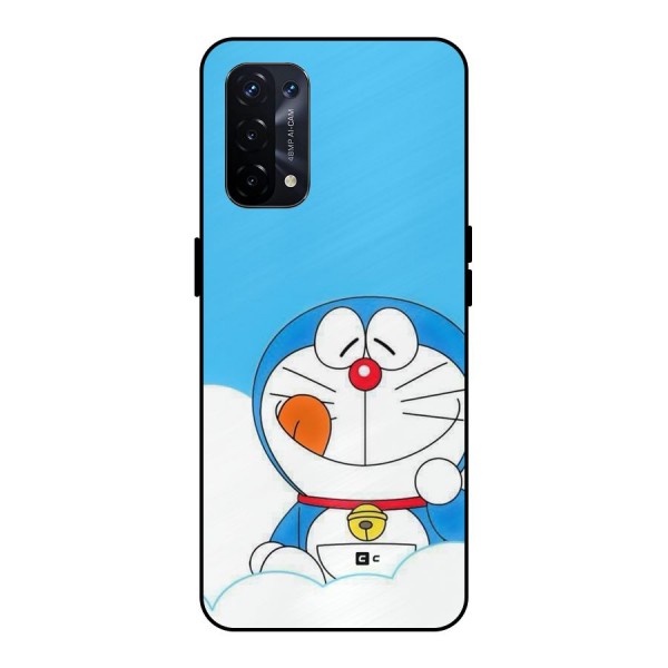 Doremon On Clouds Metal Back Case for Oppo A74 5G