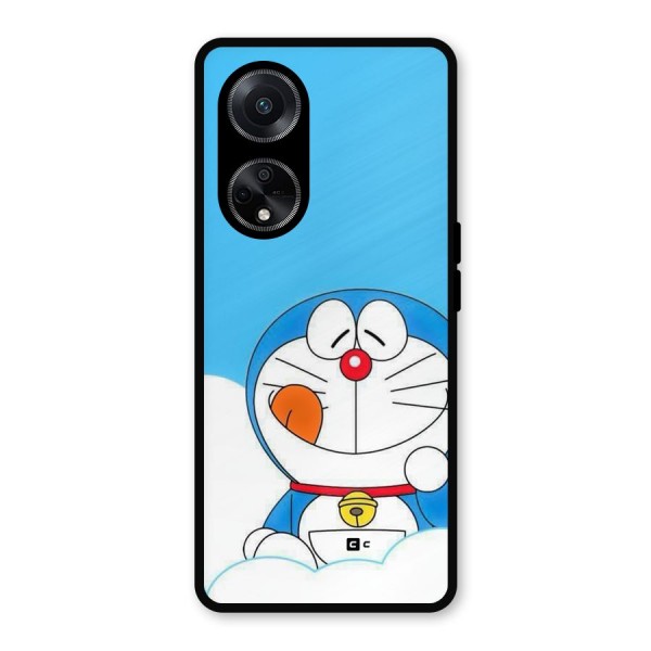 Doremon On Clouds Metal Back Case for Oppo F23