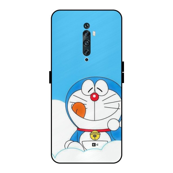 Doremon On Clouds Metal Back Case for Oppo Reno2 F