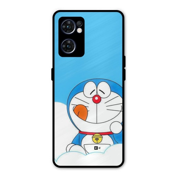 Doremon On Clouds Metal Back Case for Oppo Reno7 5G