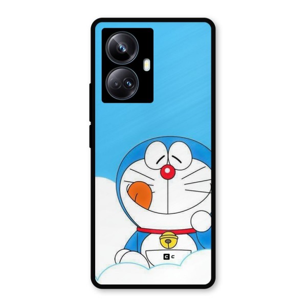 Doremon On Clouds Metal Back Case for Realme 10 Pro Plus