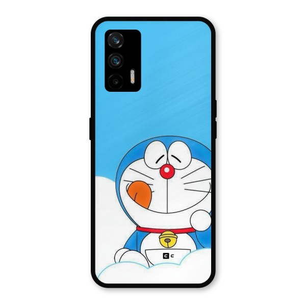 Doremon On Clouds Metal Back Case for Realme X7 Max