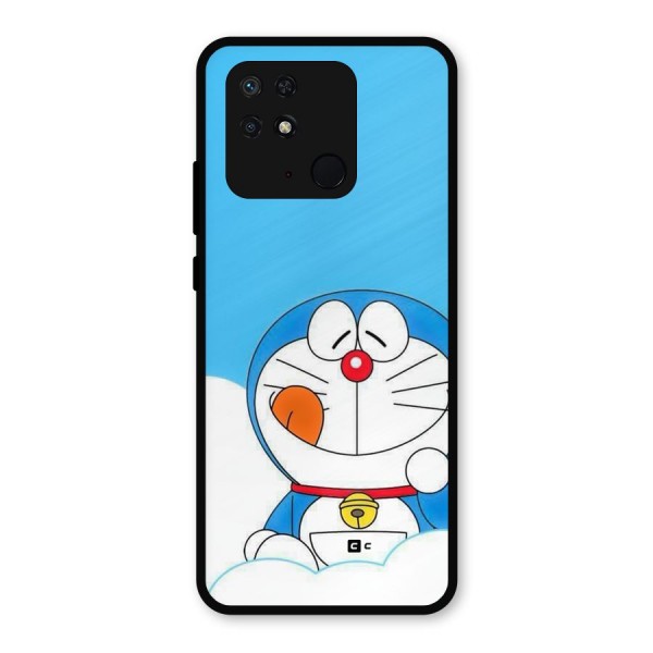 Doremon On Clouds Metal Back Case for Redmi 10 Power