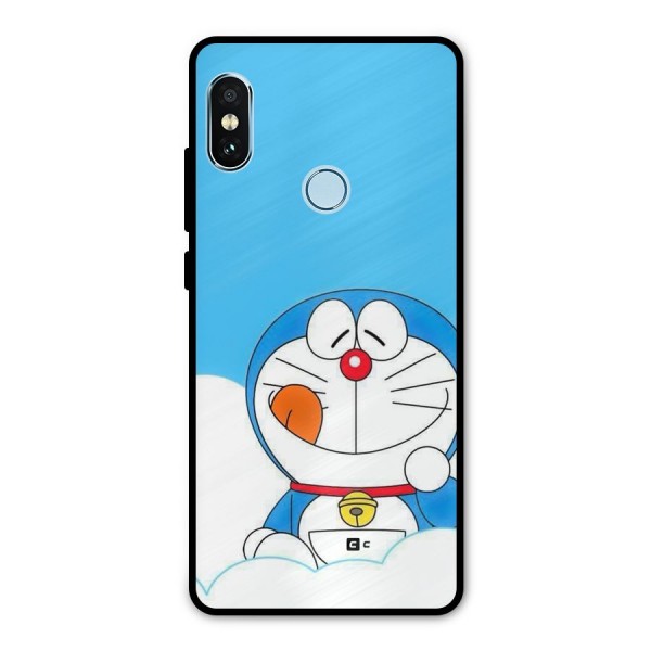 Doremon On Clouds Metal Back Case for Redmi Note 5 Pro