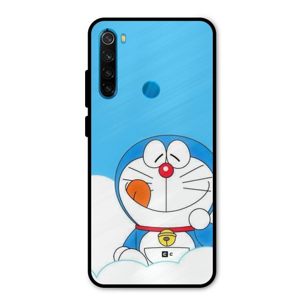 Doremon On Clouds Metal Back Case for Redmi Note 8
