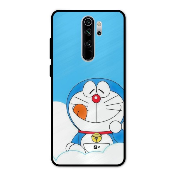 Doremon On Clouds Metal Back Case for Redmi Note 8 Pro