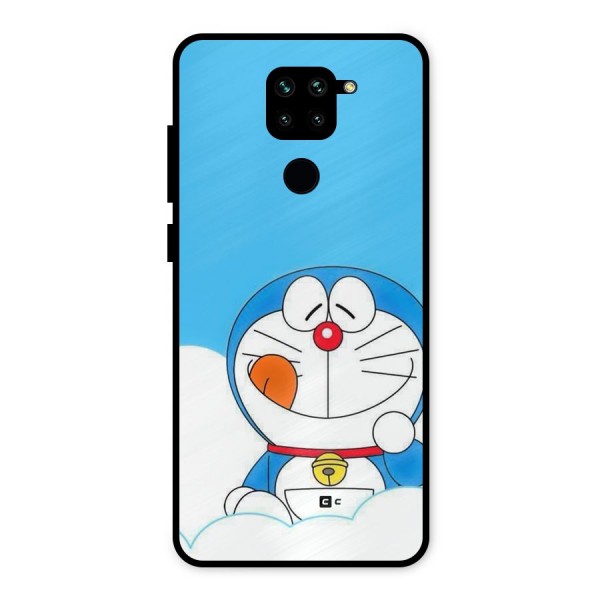 Doremon On Clouds Metal Back Case for Redmi Note 9