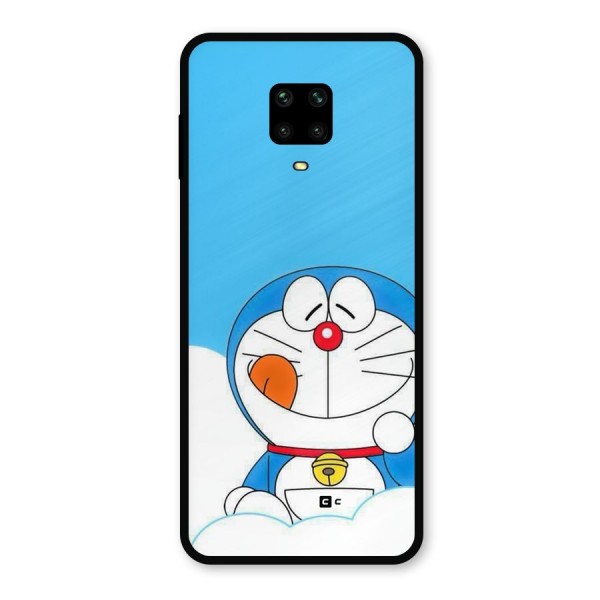 Doremon On Clouds Metal Back Case for Redmi Note 9 Pro Max
