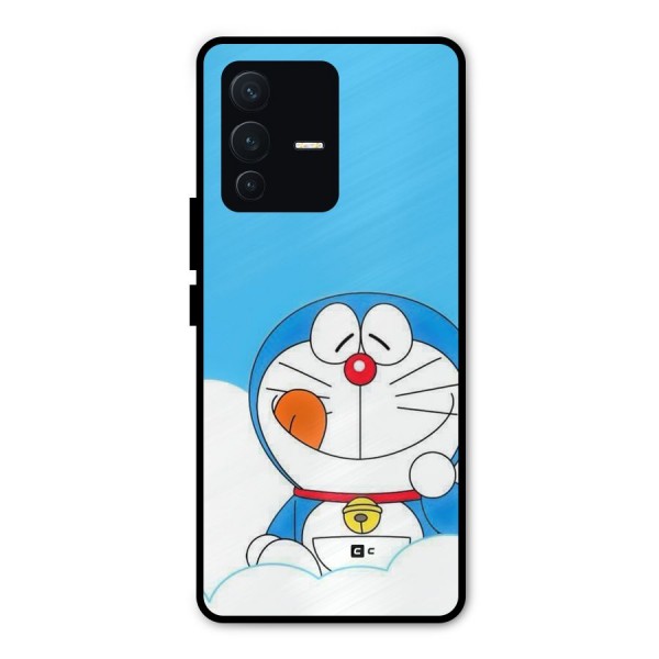 Doremon On Clouds Metal Back Case for Vivo V23 Pro