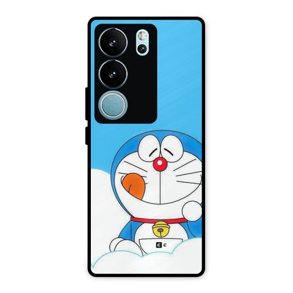 Doremon On Clouds Metal Back Case for Vivo V29