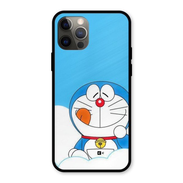 Doremon On Clouds Metal Back Case for iPhone 12 Pro