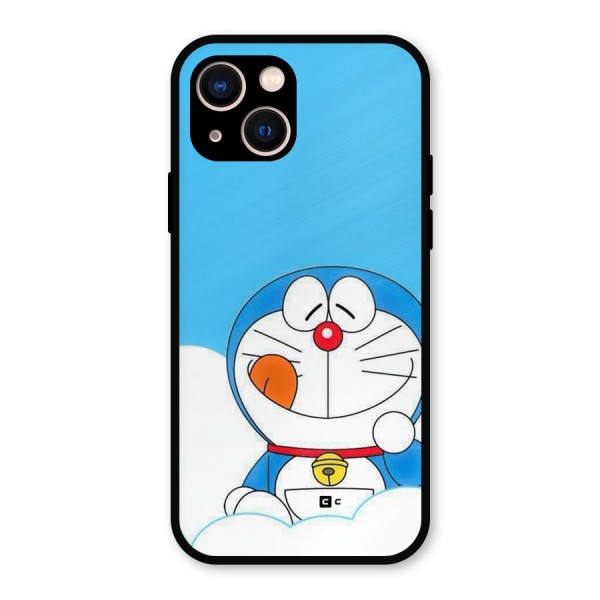Doremon On Clouds Metal Back Case for iPhone 13