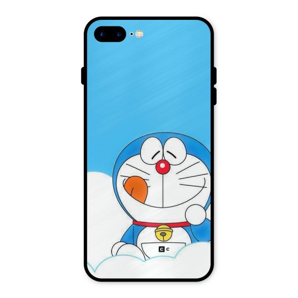 Doremon On Clouds Metal Back Case for iPhone 8 Plus