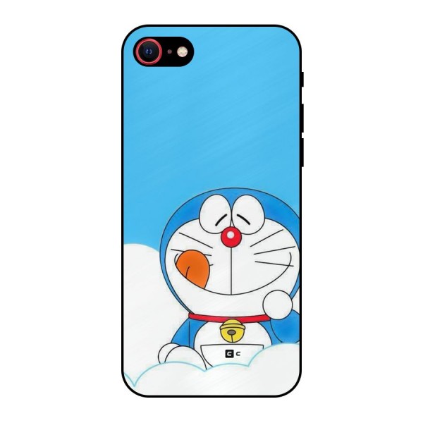 Doremon On Clouds Metal Back Case for iPhone SE 2022