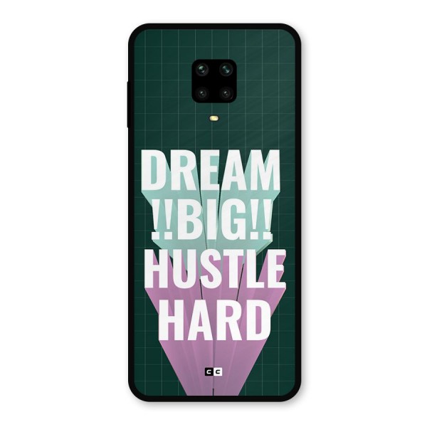 Dream Bigger Metal Back Case for Redmi Note 9 Pro Max