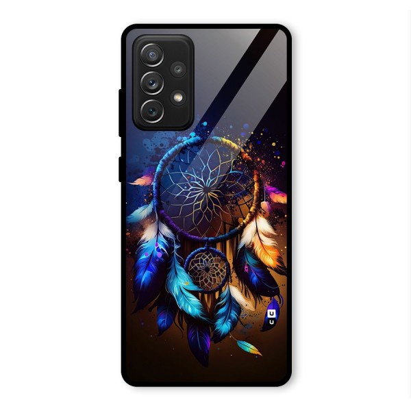 Dream Feather Glass Back Case for Galaxy A72
