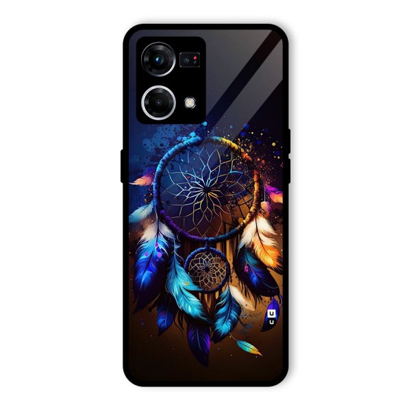 Dream Feather Glass Back Case for Oppo F21 Pro 4G