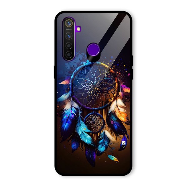 Dream Feather Glass Back Case for Realme 5 Pro