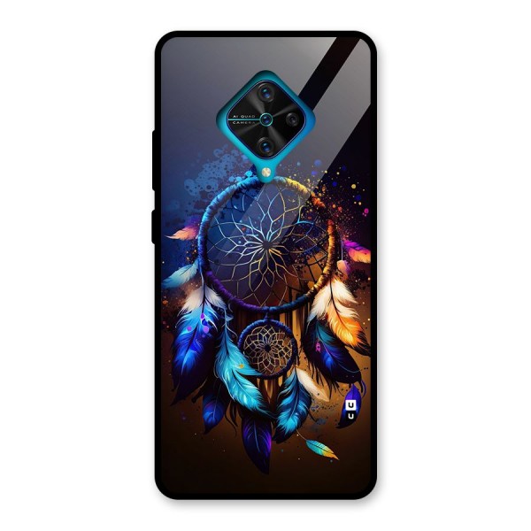 Dream Feather Glass Back Case for Vivo S1 Pro