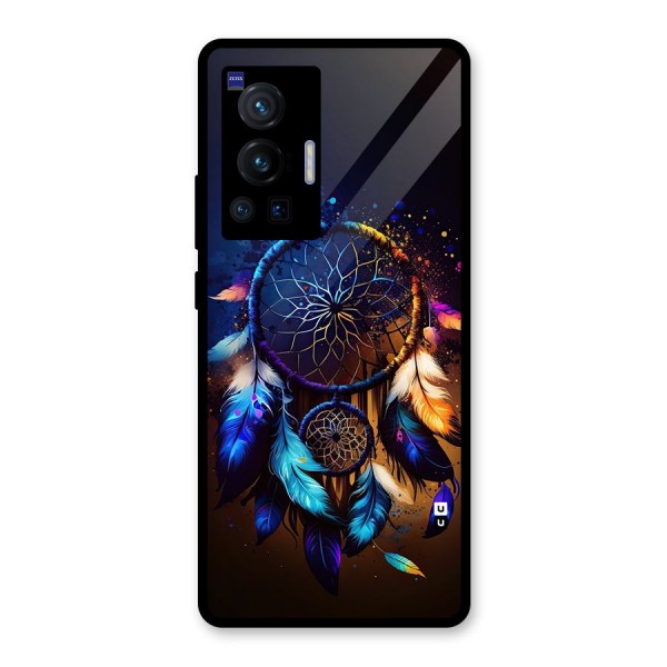 Dream Feather Glass Back Case for Vivo X70 Pro