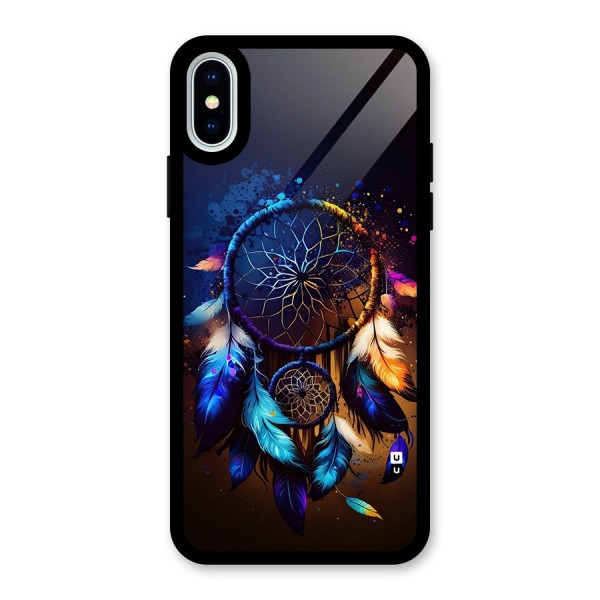Dream Feather Glass Back Case for iPhone X