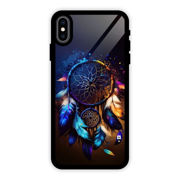 Dream Feather Glass Back Case for iPhone XS Max