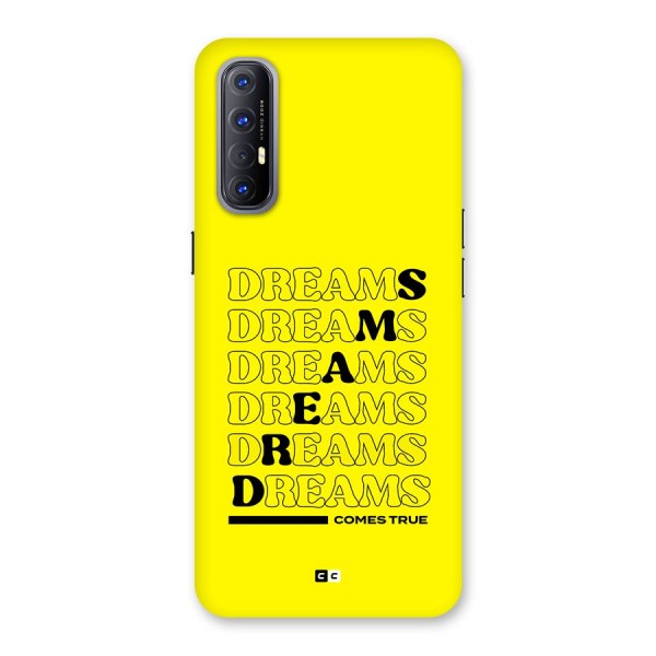 Dreams Comes True Back Case for Oppo Reno3 Pro